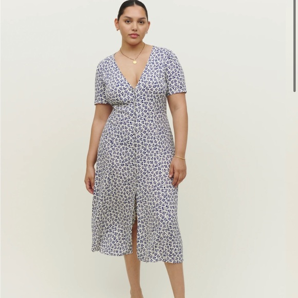 Reformation Locklin Dress in Bombay Size 0 - Picture 2 of 9